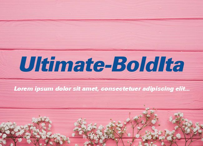 Ultimate-BoldIta example