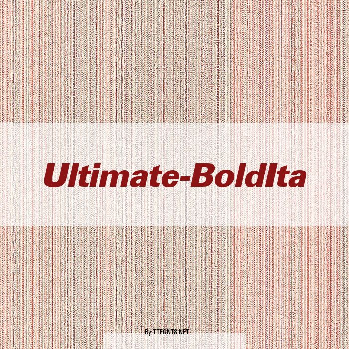 Ultimate-BoldIta example
