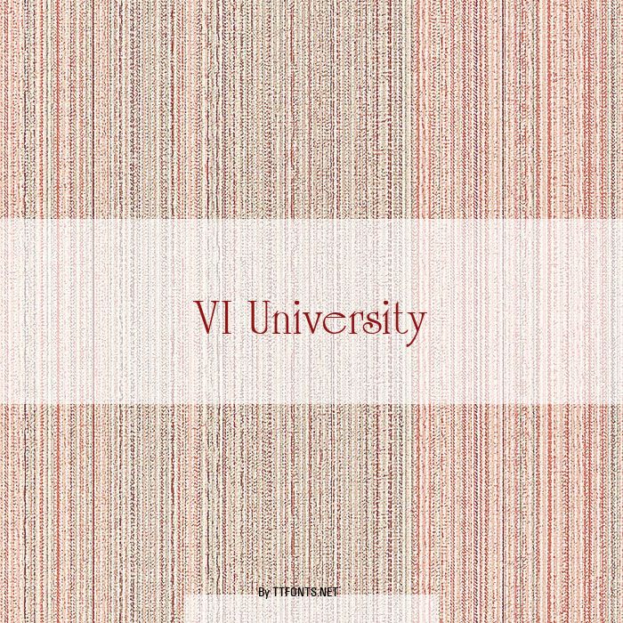 VI University example