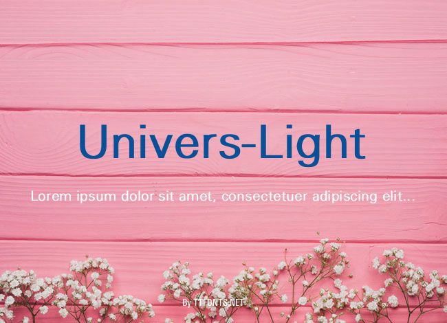 Univers-Light example