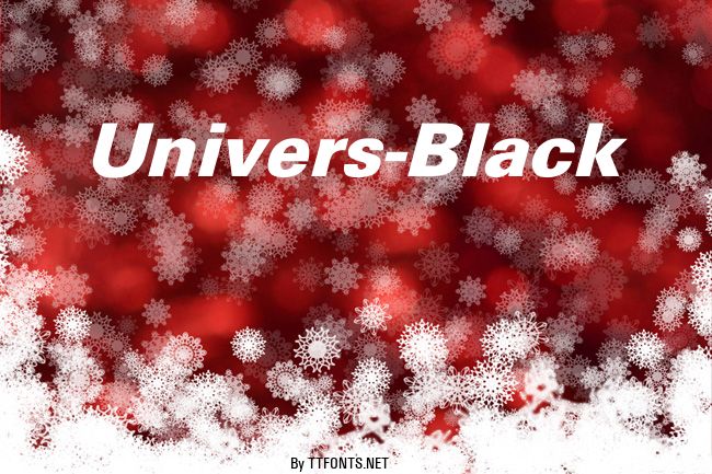 Univers-Black example