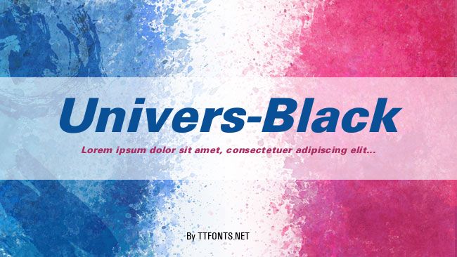 Univers-Black example