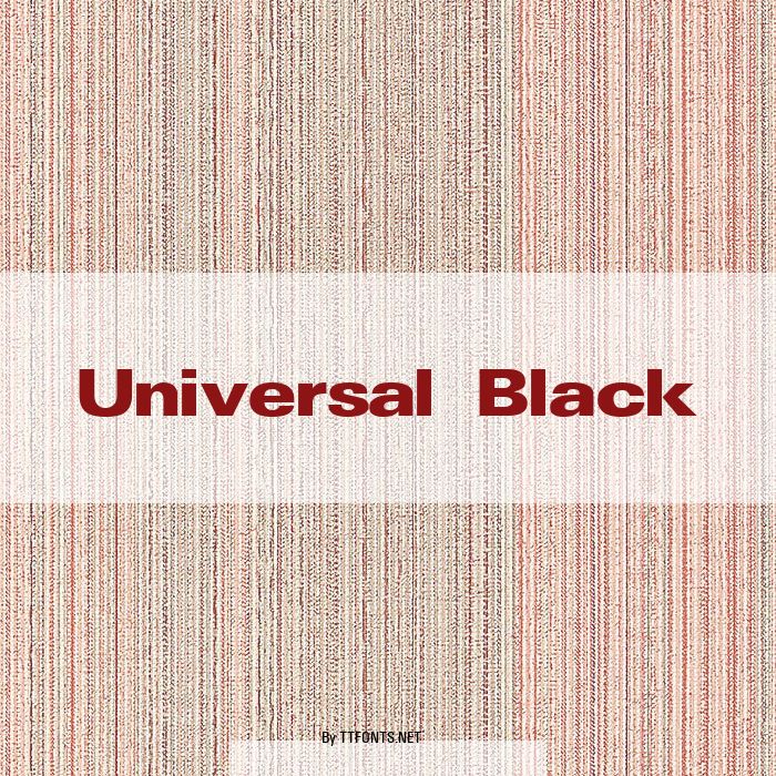 Universal Black example