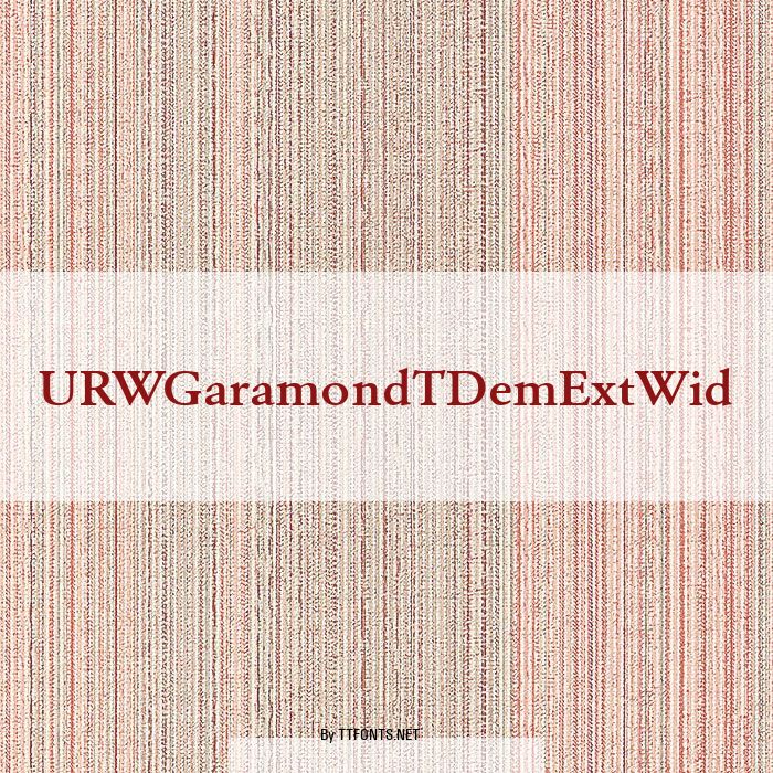 URWGaramondTDemExtWid example
