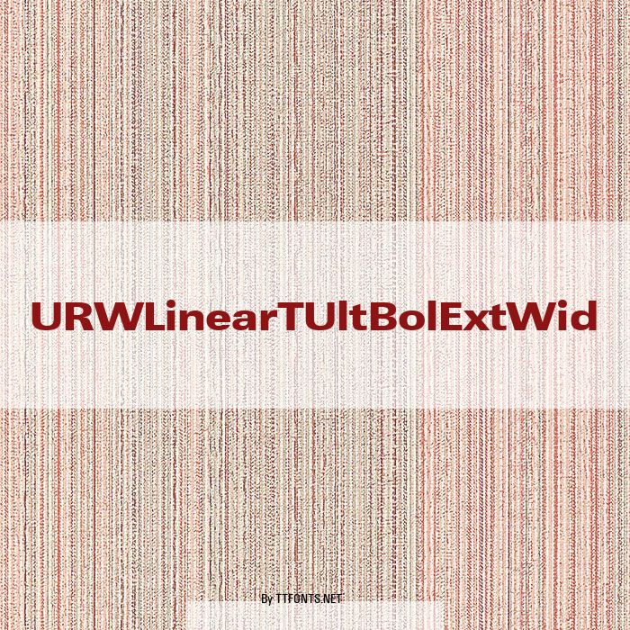 URWLinearTUltBolExtWid example