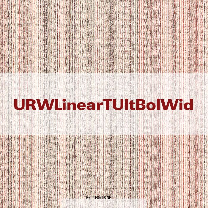URWLinearTUltBolWid example
