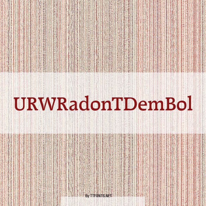 URWRadonTDemBol example