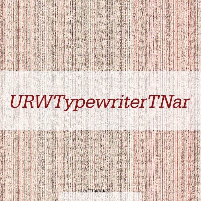 URWTypewriterTNar example