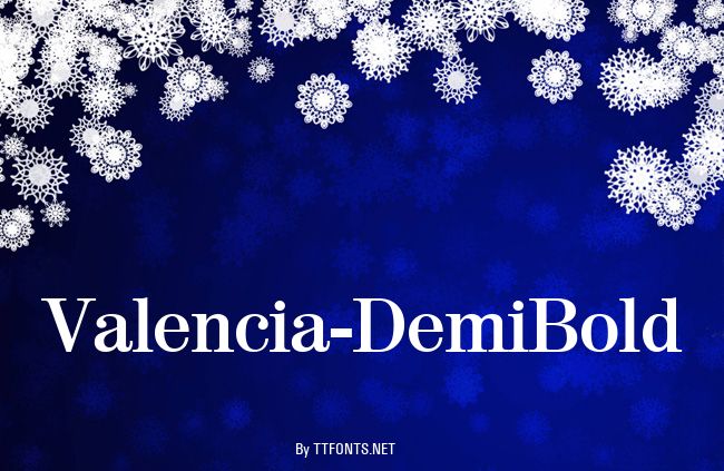 Valencia-DemiBold example