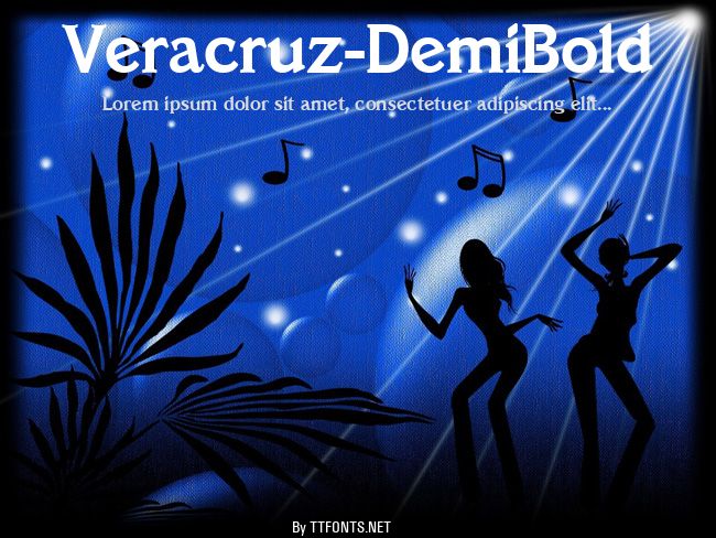 Veracruz-DemiBold example