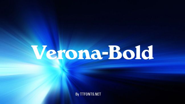 Verona-Bold example