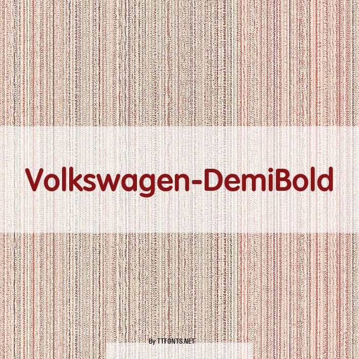 Volkswagen-DemiBold example