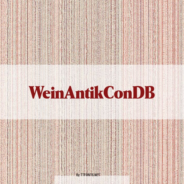 WeinAntikConDB example