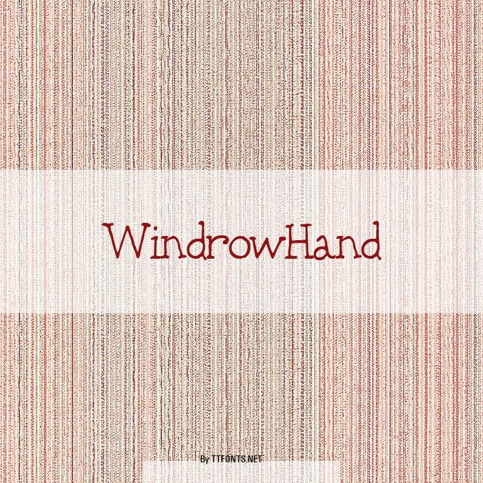WindrowHand example
