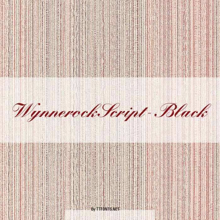 WynnerockScript-Black example