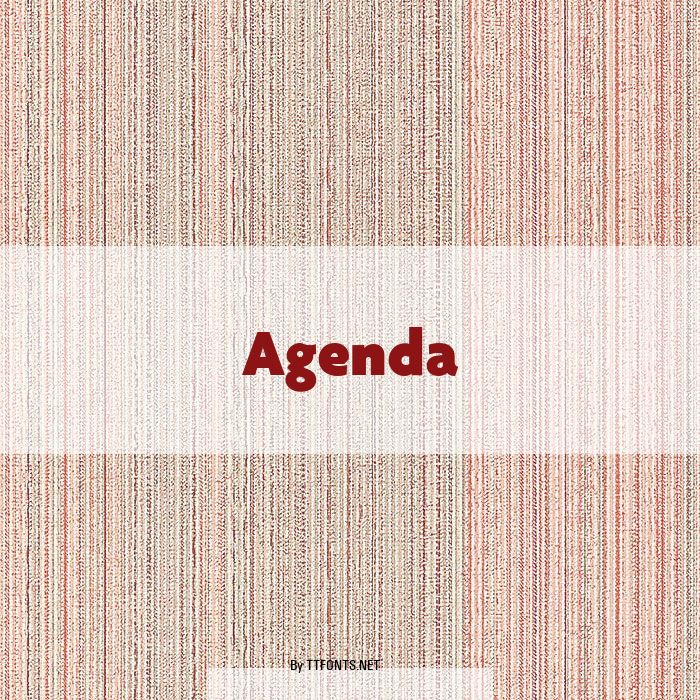 Agenda example