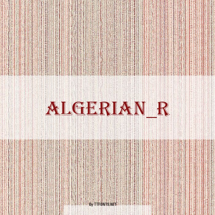 Algerian_R example