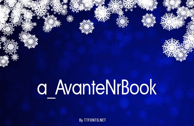 a_AvanteNrBook example
