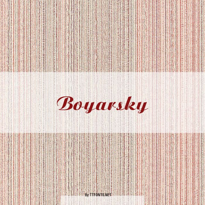 Boyarsky example