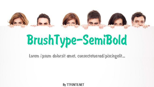 BrushType-SemiBold example