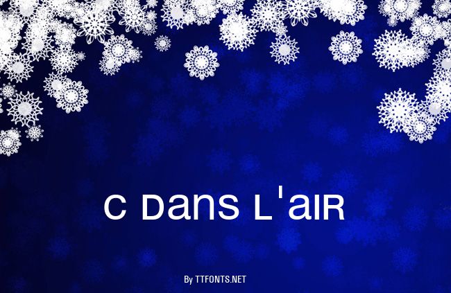 C Dans L'air example