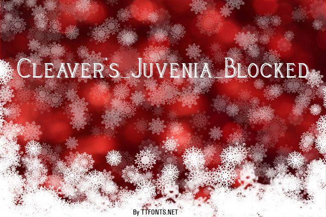Cleaver's_Juvenia_Blocked example