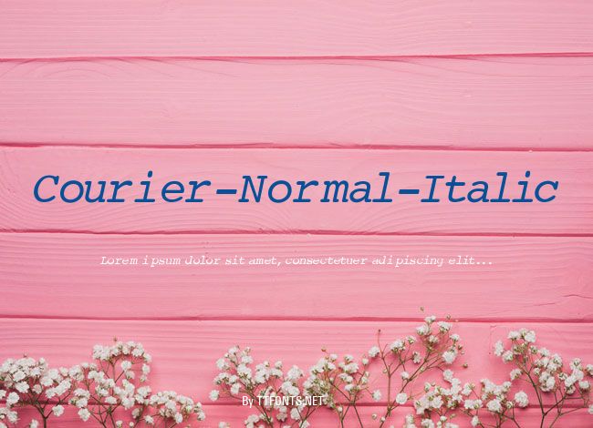 Courier-Normal-Italic example