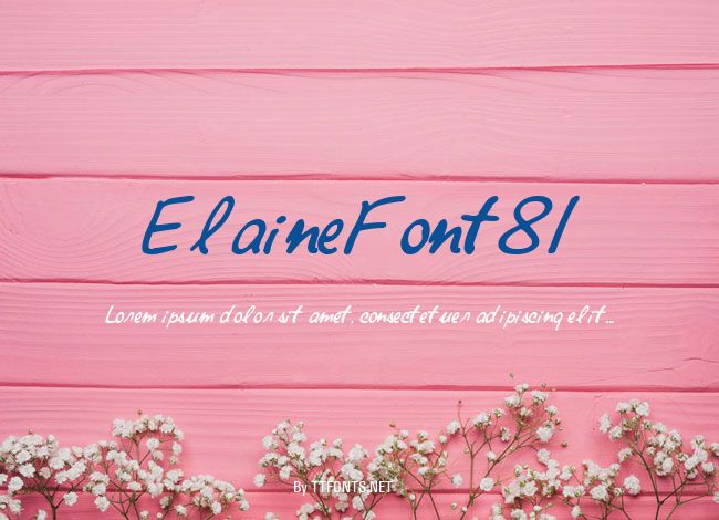 ElaineFont81 example