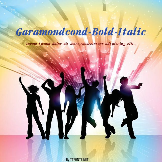 Garamondcond-Bold-Italic example