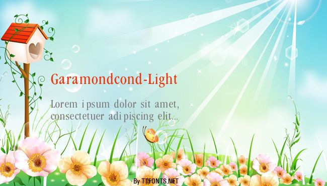 Garamondcond-Light example