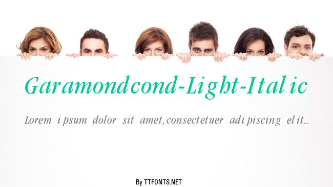 Garamondcond-Light-Italic example