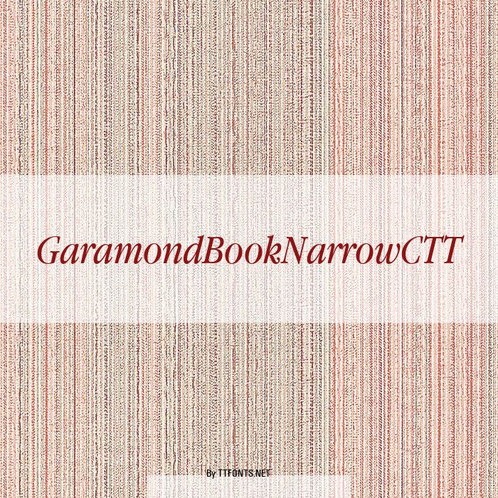 GaramondBookNarrowCTT example