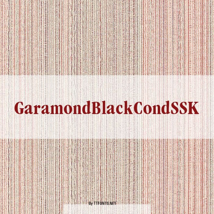 GaramondBlackCondSSK example