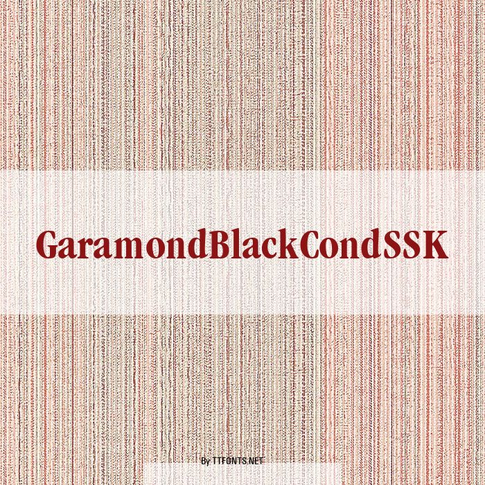 GaramondBlackCondSSK example