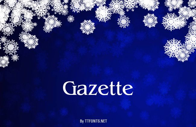 Gazette example