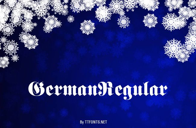 GermanRegular example