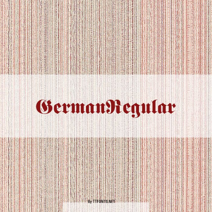 GermanRegular example