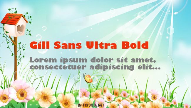 Gill Sans Ultra Bold example