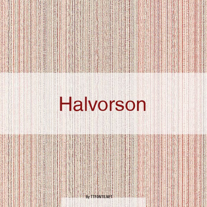 Halvorson example