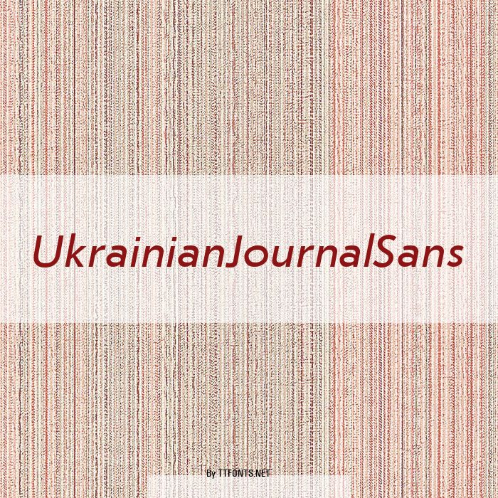 UkrainianJournalSans example