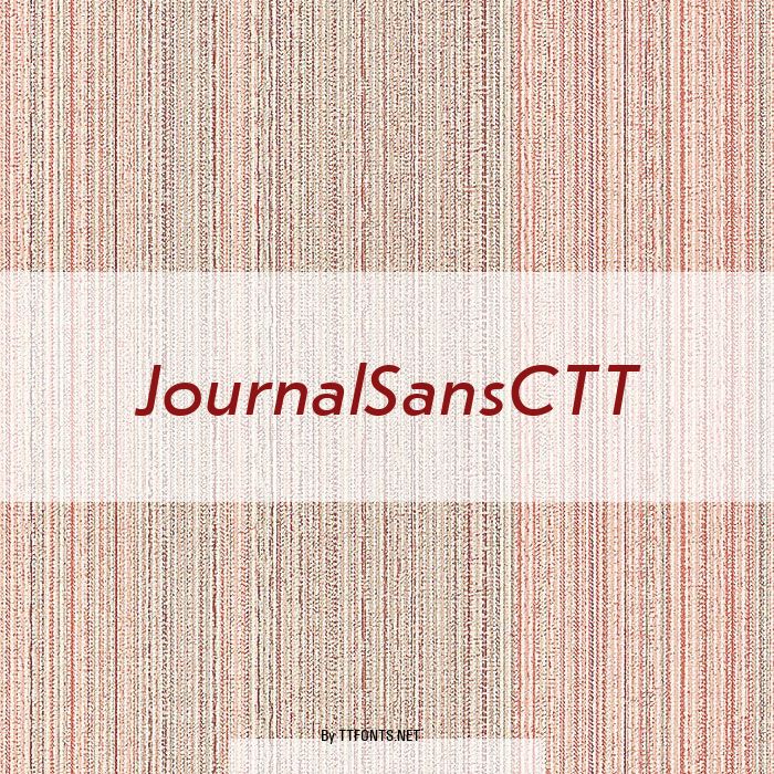 JournalSansCTT example