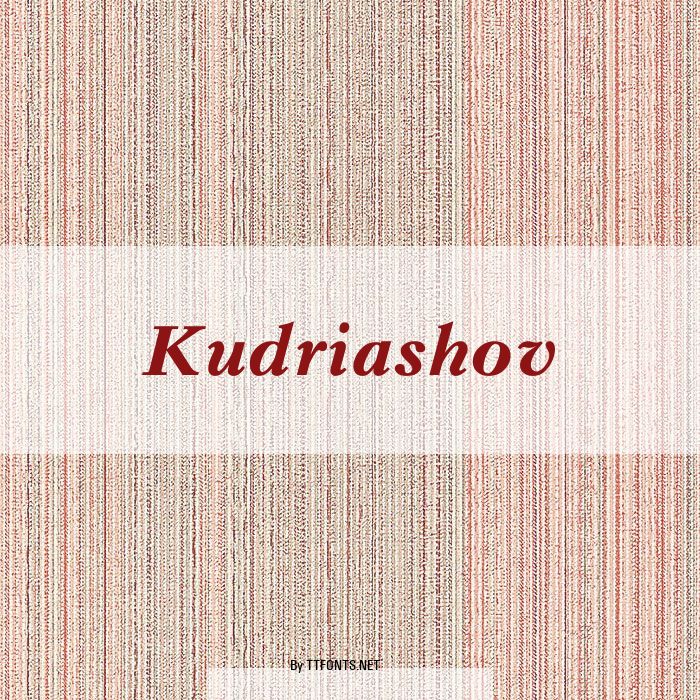 Kudriashov example