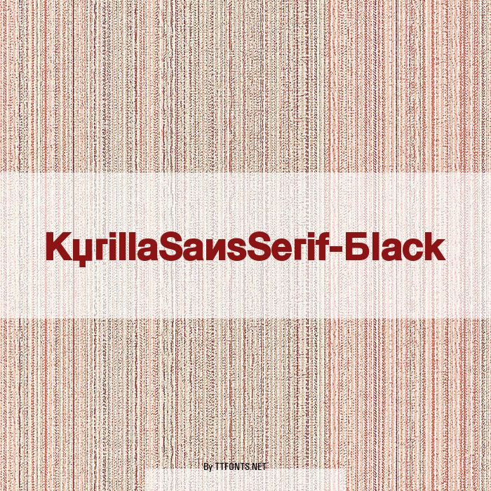 KyrillaSansSerif-Black example