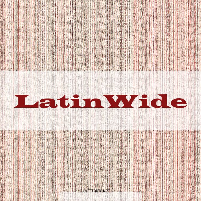 LatinWide example