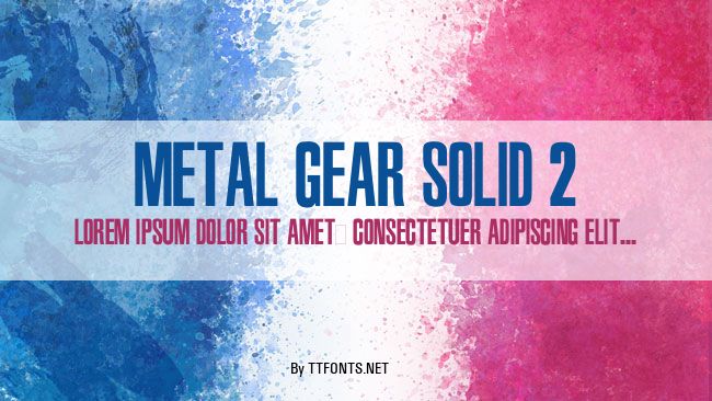 Metal Gear Solid 2 example