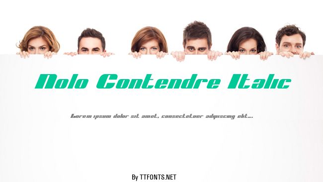 Nolo Contendre Italic example