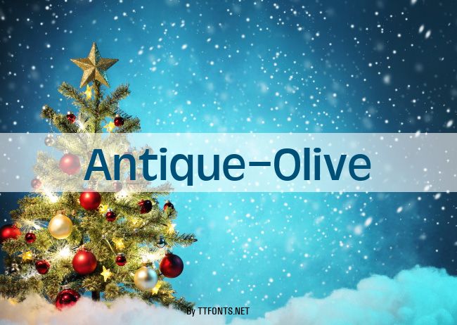 Antique-Olive example