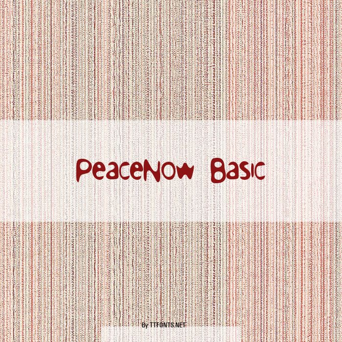 PeaceNow Basic example