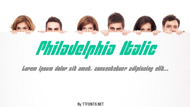 Philadelphia Italic example