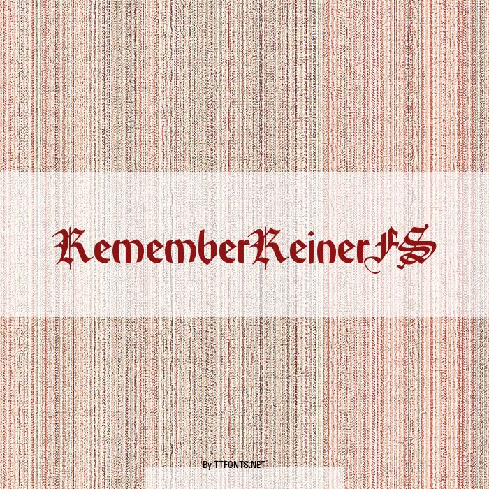 RememberReinerFS example